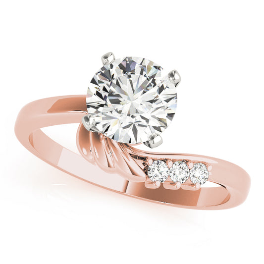 Engagement Ring 18K Rose Gold Bypass 50214-E