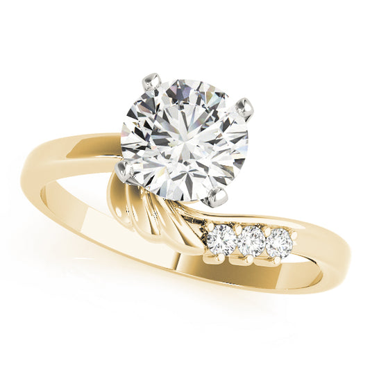 Engagement Ring 18K Yellow Gold Bypass 50218k-E