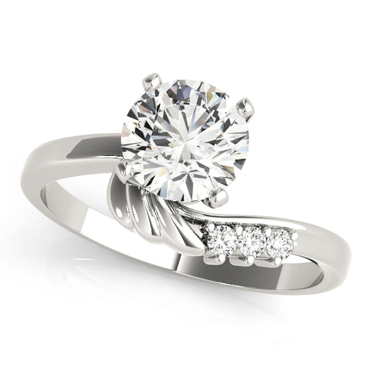 Engagement Ring 18K White Gold Bypass 50214-E