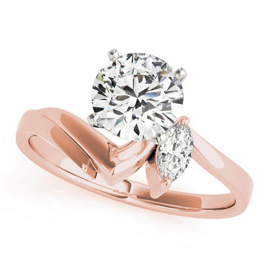 Engagement Ring 18K Rose Gold Bypass 50221-E