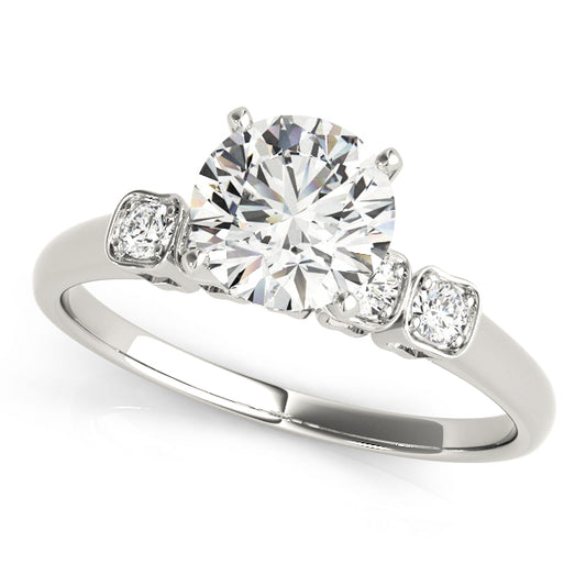 Engagement Ring 18K White Gold Prong Set 50222-E