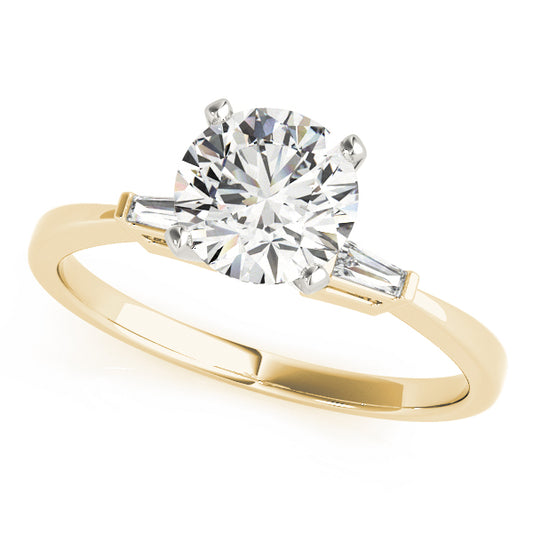 Engagement Ring 18K Yellow Gold 3 Stone 50229-E