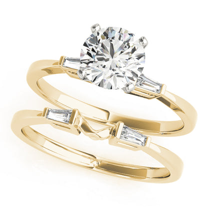 Engagement Ring 14K Yellow Gold 3 Stone 50229-E