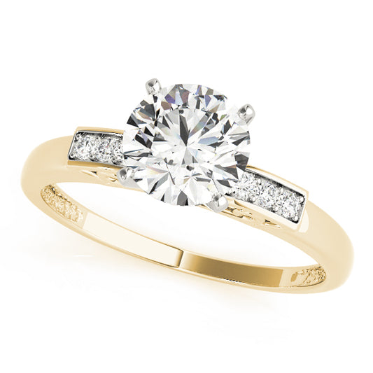 Engagement Ring 18K Yellow Gold Channel Set 50251-E