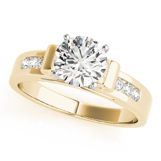 Engagement Ring 18K Yellow Gold Channel Set 50257-E