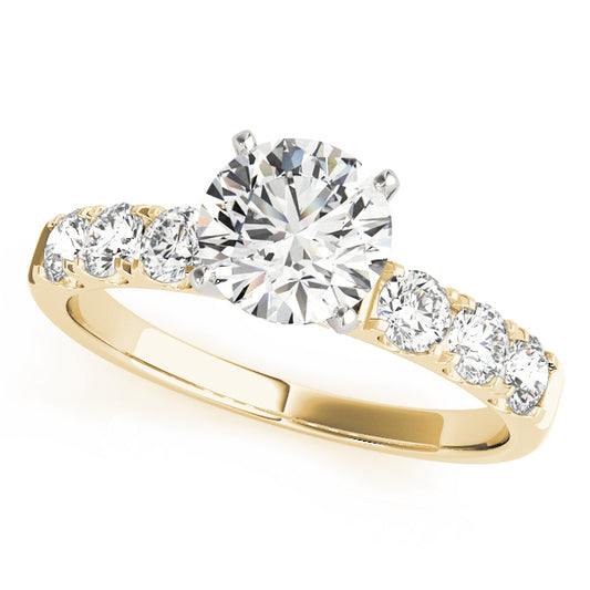 Engagement Ring 18K Yellow Gold Prong Set 50261-E
