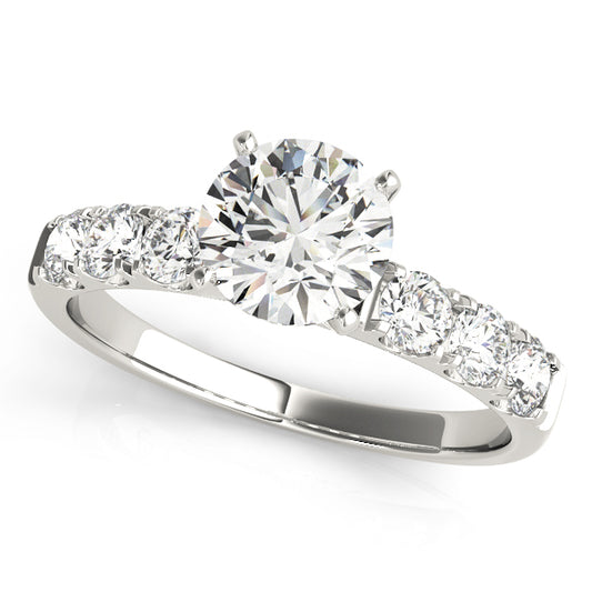 Engagement Ring 18K White Gold Prong Set 50261-E