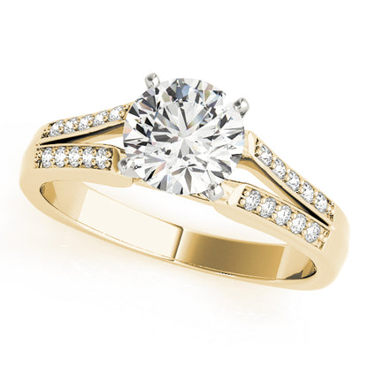 Engagement Ring 14K Yellow Gold MultiRow 50262-E