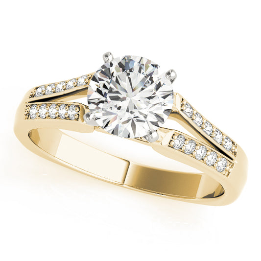 Engagement Ring 18K Yellow Gold MultiRow 50262-E