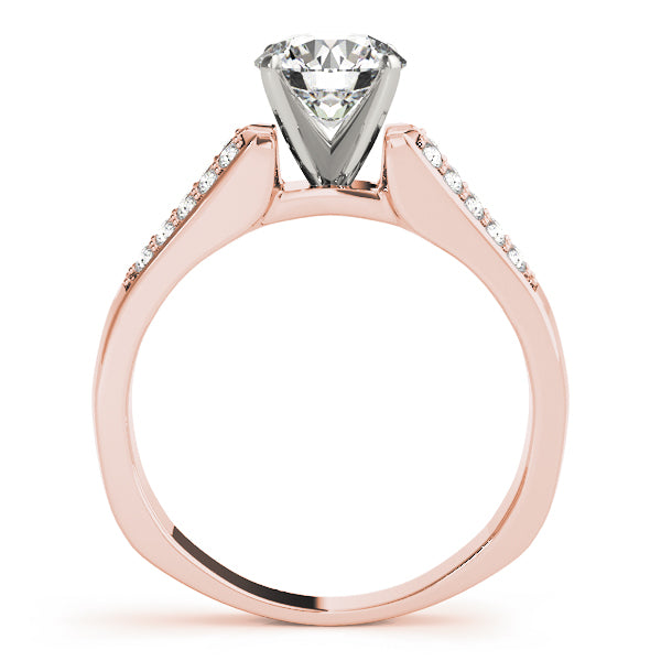 Engagement Ring 14K Rose Gold MultiRow 50262-E