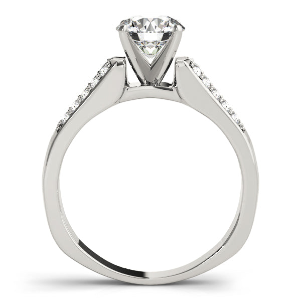 Engagement Ring 14K White Gold MultiRow 50262-E