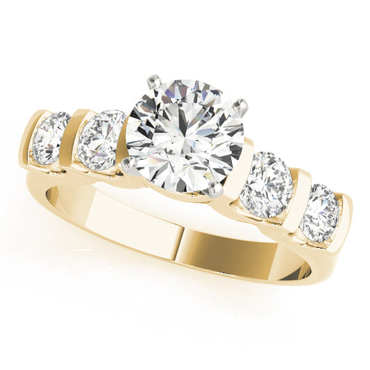 Engagement Ring 18K Yellow Gold Prong Set 50267-E