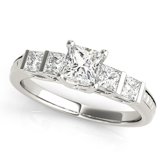 Engagement Ring Platinum Baguette 50268-E
