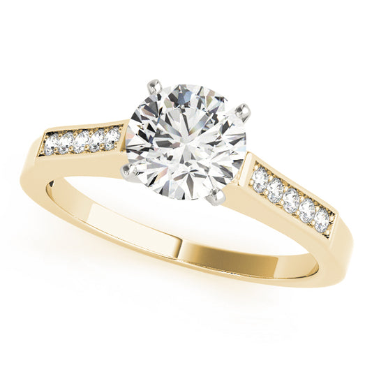 Engagement Ring 18K Yellow Gold Channel Set 50270-E