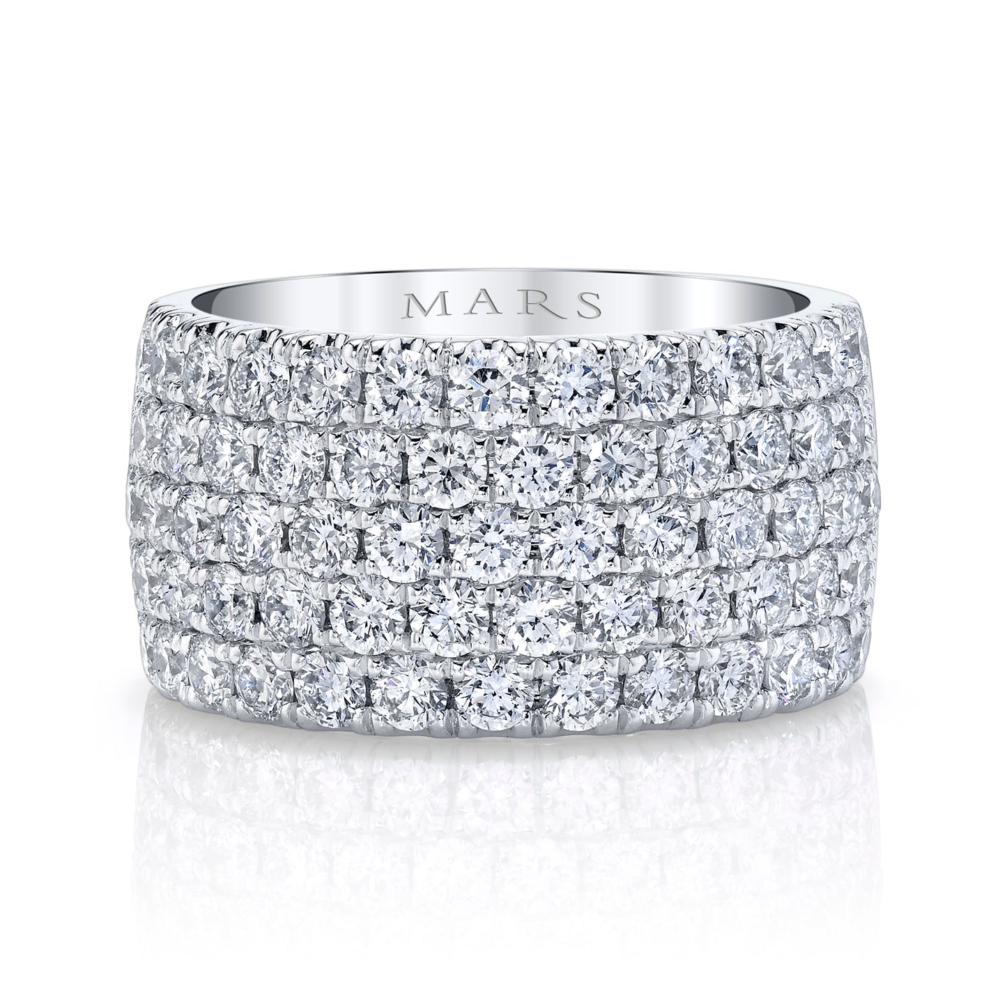 3.25 CRT 5 Row Pave Anniversary Band