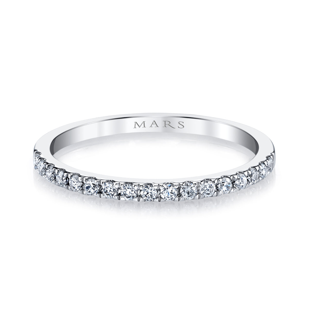 Mars Wedding Band 14K White Gold