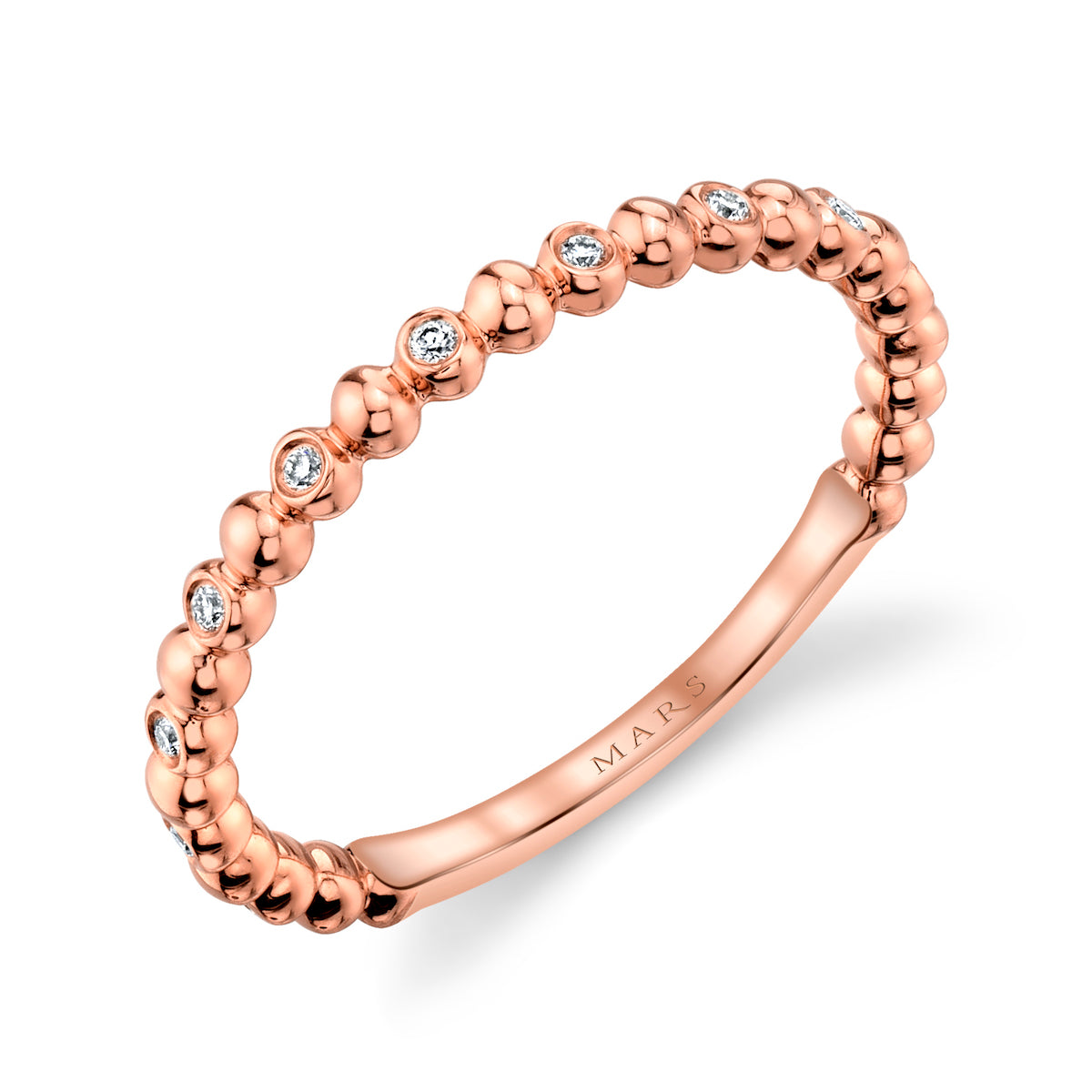 Mars Wedding Band 14K Rose Gold