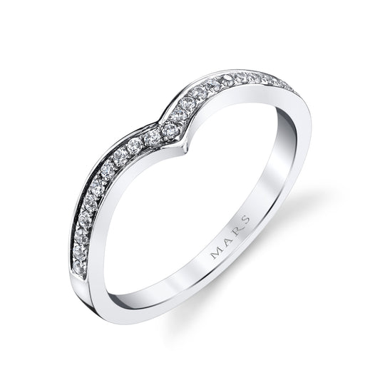 Mars Matching Wedding Band 14K White Gold