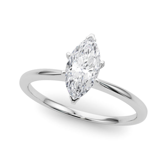 Engagement Ring 14k Solitaire 85121-E-Marquise-14k White Gold