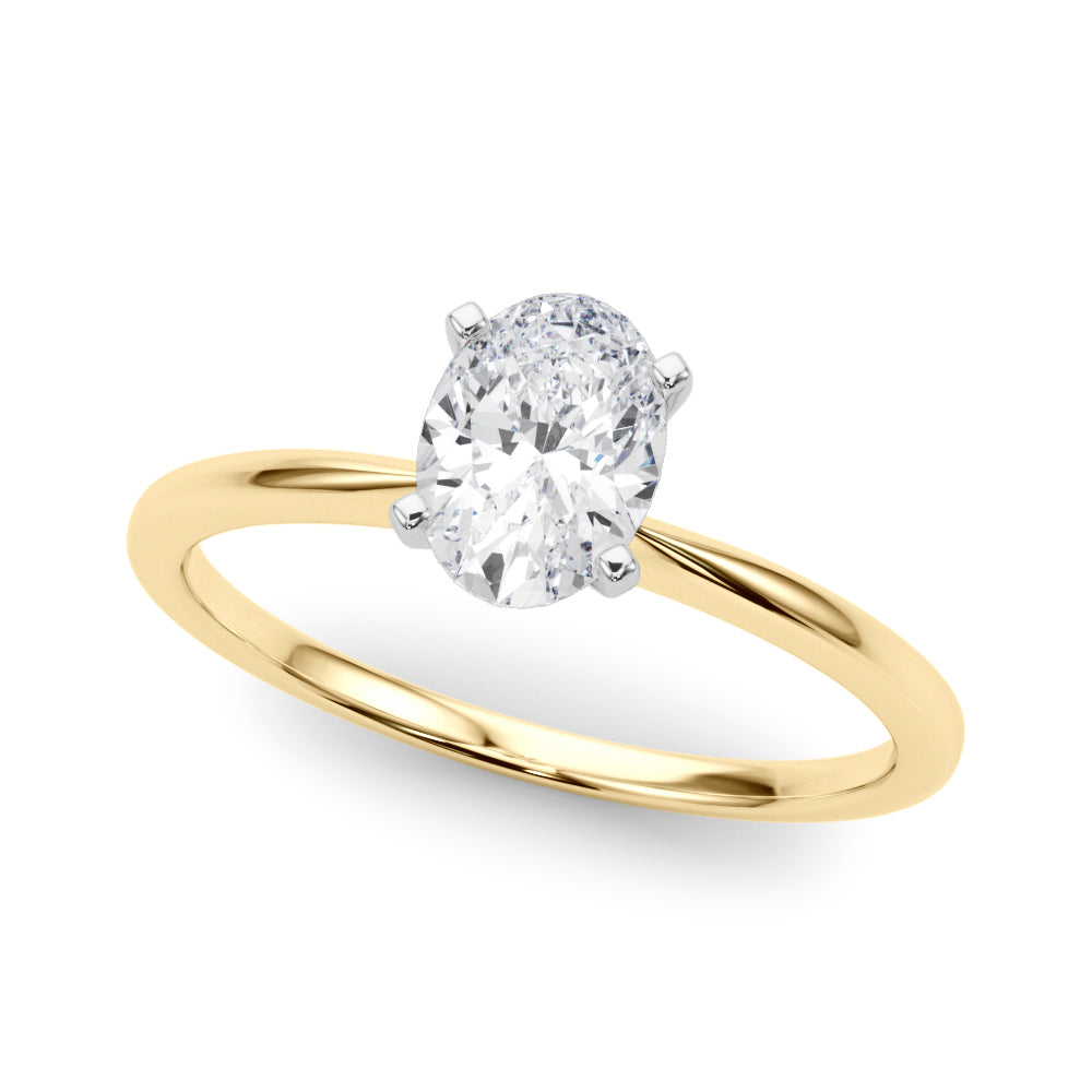 Engagement Ring 14k Solitaire 85121-E-Oval-14k Rose Gold