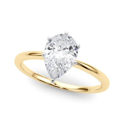 Engagement Ring 14k Solitaire 85121-E-Pear-14k Yellow Gold