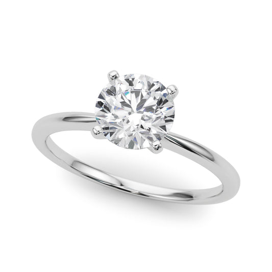 Engagement Ring 14k Solitaire 85121-E-Round-14k White Gold