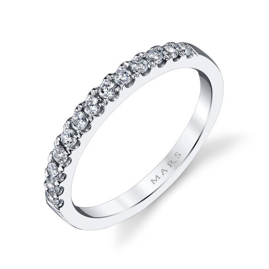 Mars Wedding Band 14K White Gold