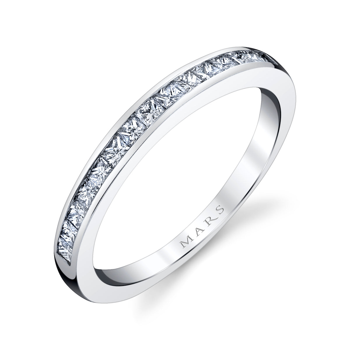 Mars Wedding Band 14K White Gold