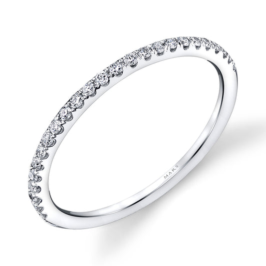 Mars Wedding Band 14K White Gold