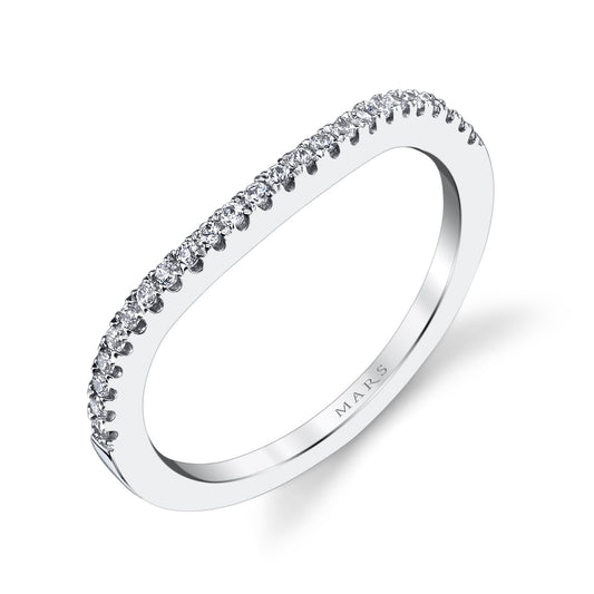 Mars Wedding Band 14K White Gold