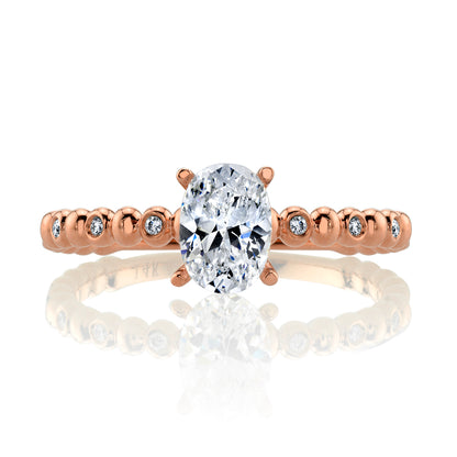 Mars Oval Engagement Ring 14K Rose Gold