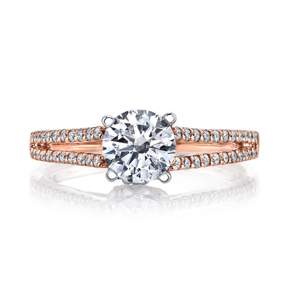 Mars Round Engagement Ring 14K Rose Gold