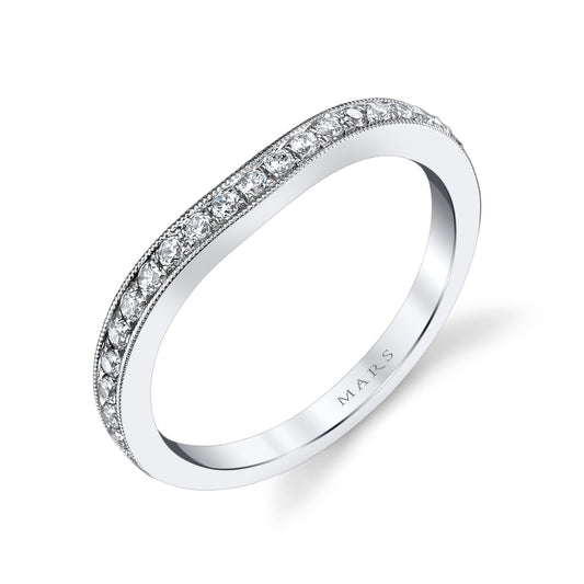 Mars Matching Wedding Band 14K White Gold