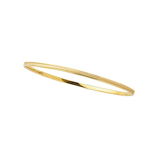 14K Yellow Gold Concave Bangle