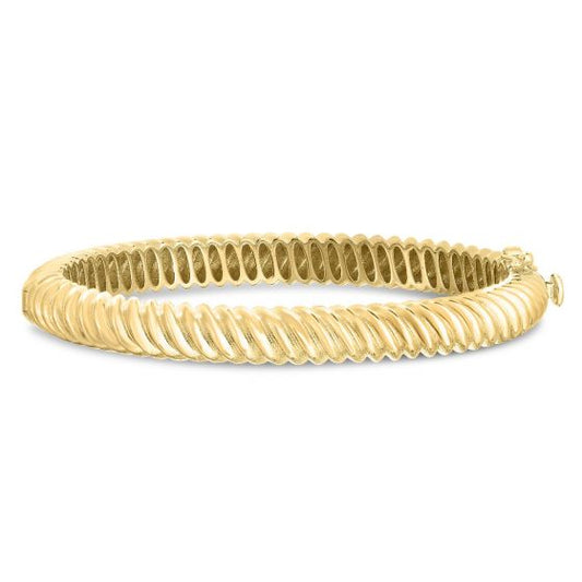 14K Yellow Gold Twisted Cable Bangle