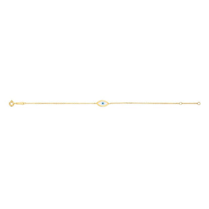 14K MOP Evil Eye Bracelet