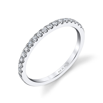 Mars Wedding Band 14K White Gold