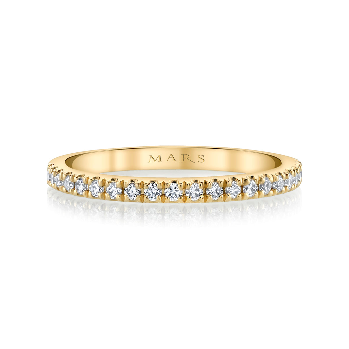 Mars Wedding Band 14K Yellow Gold