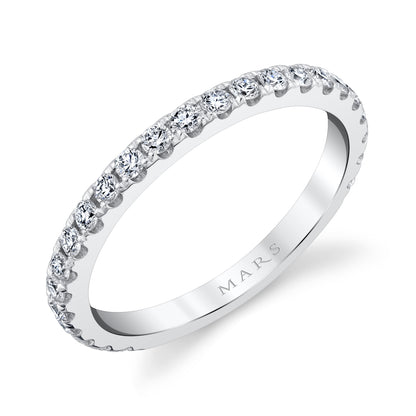 Mars Wedding Band 14K White Gold