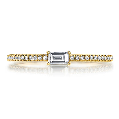 0.17 CRT Single Baguette with Diamonds Band