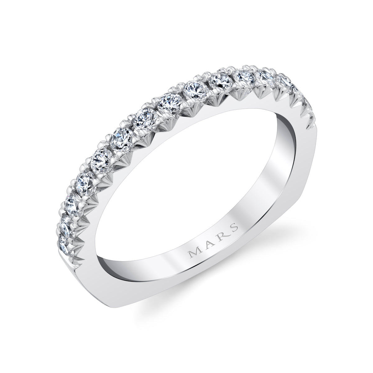 Mars Wedding Band 14K White Gold