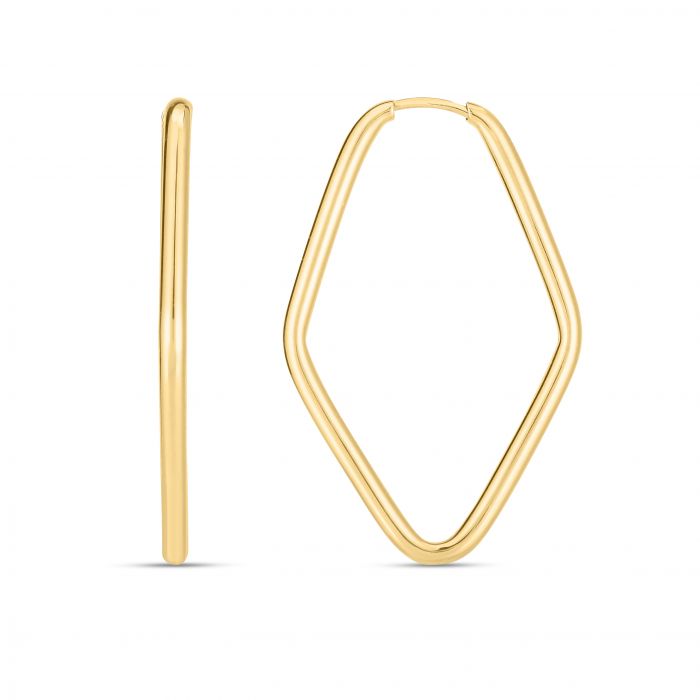 14K Endless Marquise Hoops