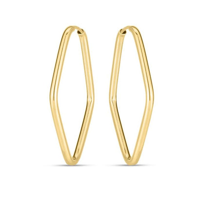 14K Endless Marquise Hoops