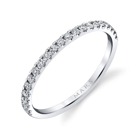 Mars Wedding Band 14K White Gold