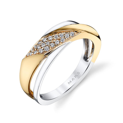 14k Two-tone Pave Diamond Band