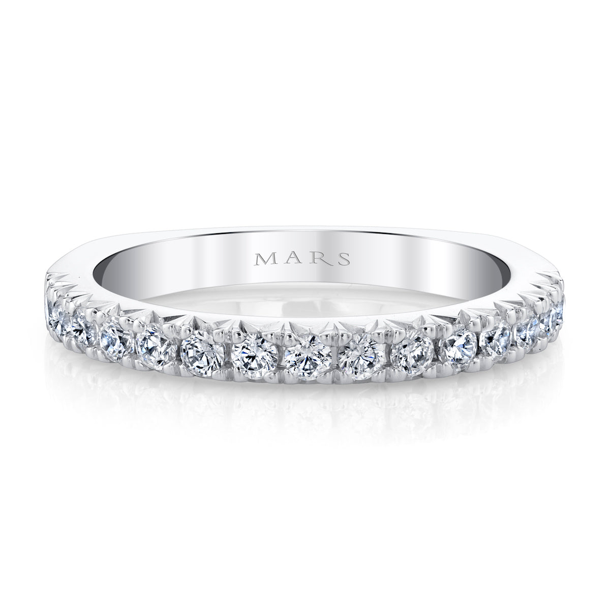 Mars Wedding Band 14K White Gold