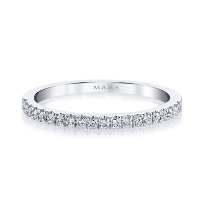 Mars Wedding Band 14K White Gold