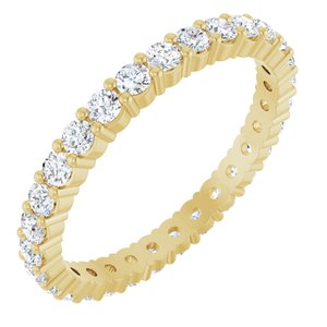 14K Yellow 7/8 CTW Natural Diamond Eternity Band Size 7