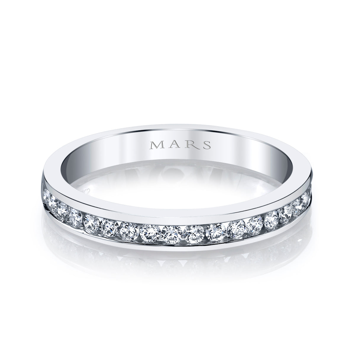 Mars Wedding Band 14K White Gold