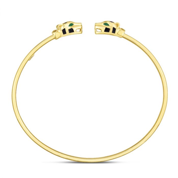 14K Panther Bangle